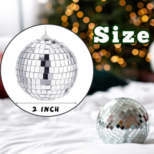 30 PCS Mirror Disco Balls,2 Inch Silver Reflective Mirror Ball 5