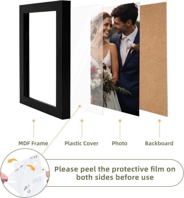 4x6 Inch Picture Frames,Set of 10 Picture Frames (Black) 5