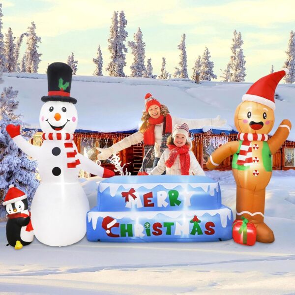 10 FT Inflatable Snowman Christmas Inflatables Outdoor Decorations 5