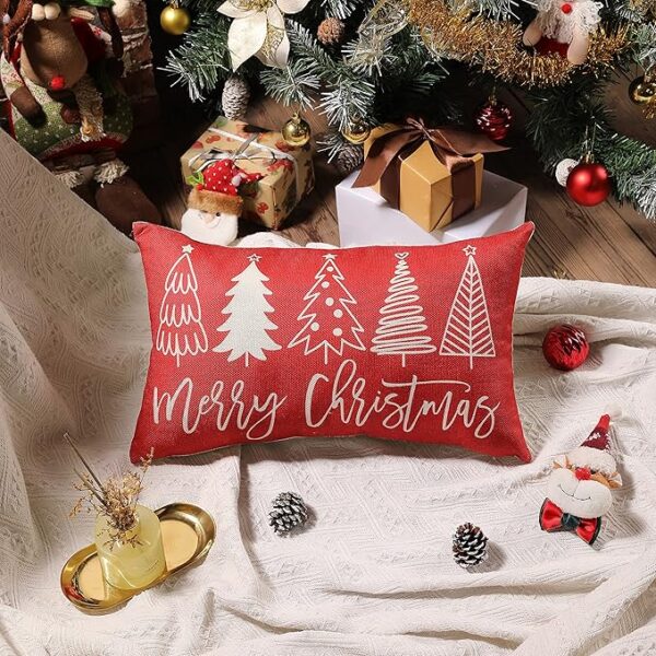 12x20 Farmhouse Christmas Throw Lumbar Pillow Cover 5