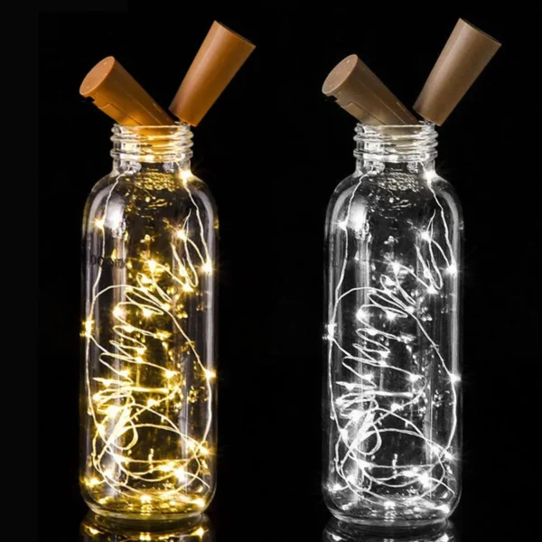 10 Pack Wine Bottle Fairy String Lights 20 LED Battery Cork For Party Wedding 2M 5