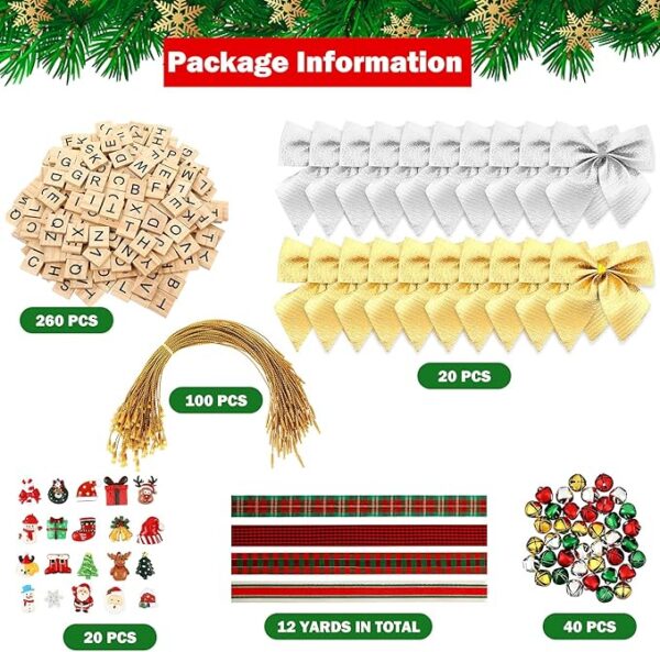 452 Pcs Personalized Christmas Craft Kits DIY Christmas Ornaments 4