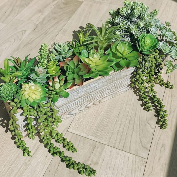 19 Pcs Assorted Artificial Succulents Plants Unpotted 4