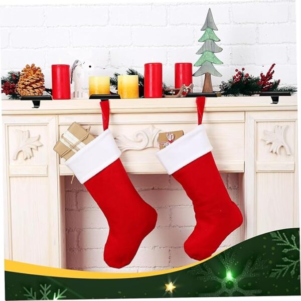 Mantel Stocking Hangers Hanging Hooks for Fireplace Stand Hanger 4