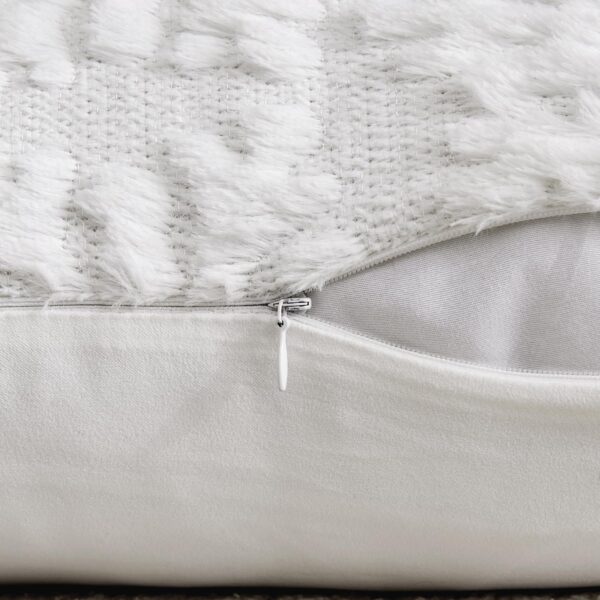 Pure White Throw Pillow Covers Set of 2 Christmas Snowflakes Decorative Pillow Covers 18x18 Inch 4