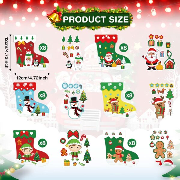 48 Pcs Christmas Stockings Christmas Tree Stockings Ornaments Kit 4