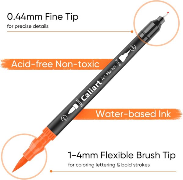 34 Double Tip Brush Pens Art Markers, Aesthetic Cute Preppy Stuff 4