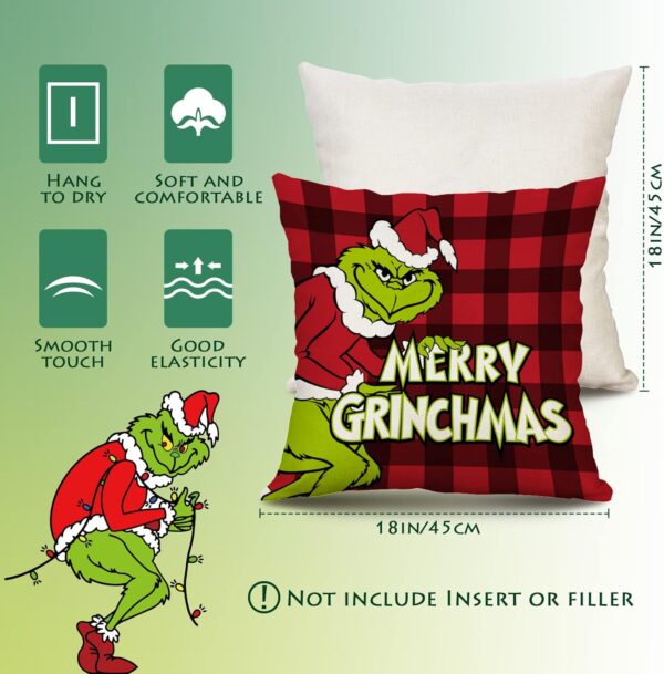 Christmas Pillow Covers with LED Lights 18x18 Inch Set of 4 for Christmas Decor 4
