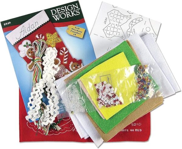 Gingerbread Friends Felt Stocking Kit