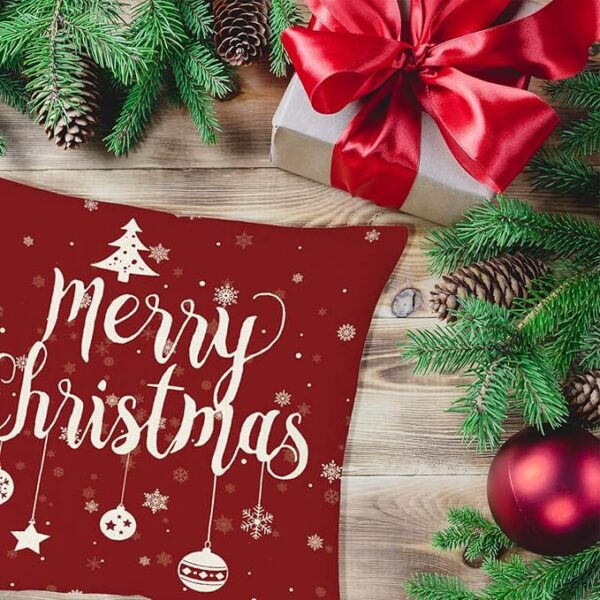 Christmas Decorations Pillow Covers 20 × 20 Inch Set of 4 4