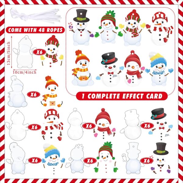 48 Pieces Christmas Snowman Craft Kit for Kids Christmas Arts and Crafts 3
