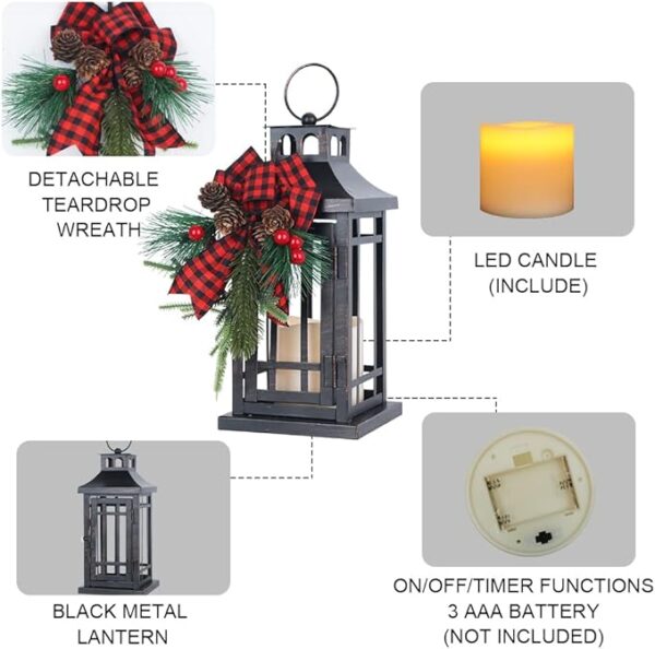 Outdoor Christmas Led Lanterns Decorative for Table Centerpieces 3
