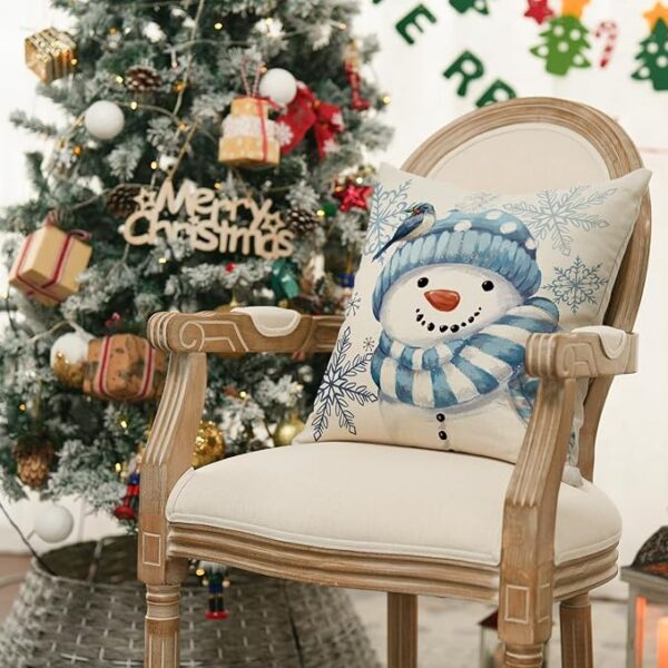 18 x 18 Inch Xmas Tree Winter Holiday Buffalo Plaid Cushion Case Decoration 3