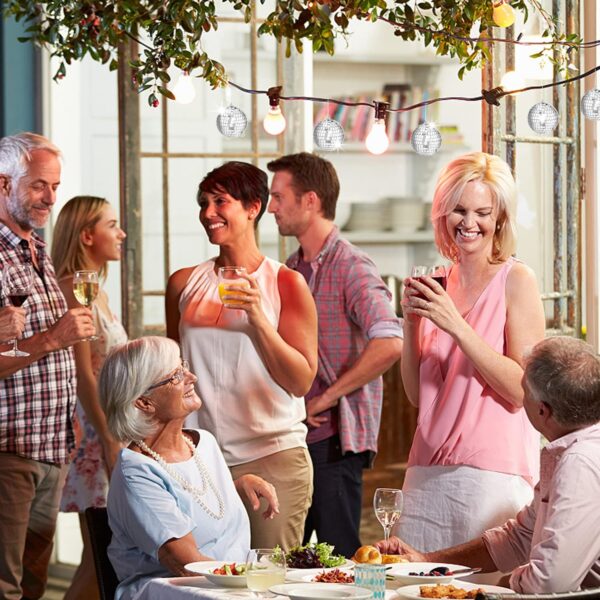 30 PCS Mirror Disco Balls,2 Inch Silver Reflective Mirror Ball 3