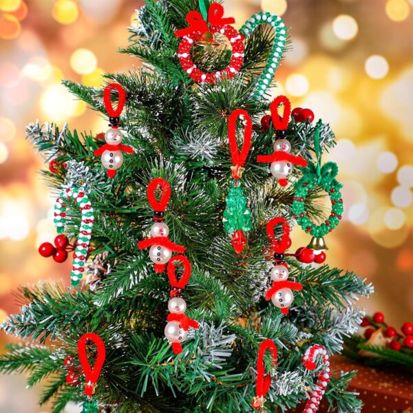 120 Sets Christmas Crafts, 30 Snowmen, 30 Christmas Trees, 30 Wreaths, 30 Candy Canes 3