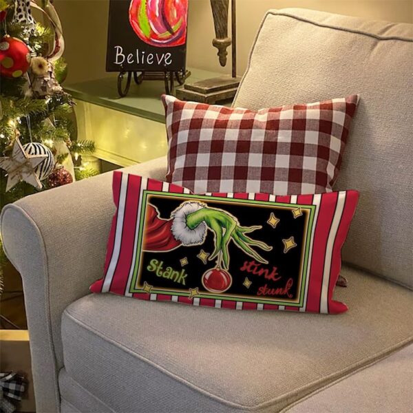 Christmas Lumbar Pillow Covers 12x20 Set of 2 Green 12 x 20 3
