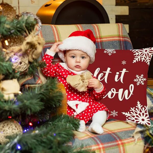 Christmas Decorations Pillow Covers 20 × 20 Inch Set of 4 3