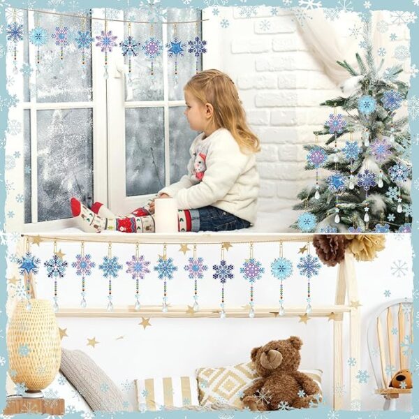 9 Pcs Christmas Diamond Art Suncatcher 3