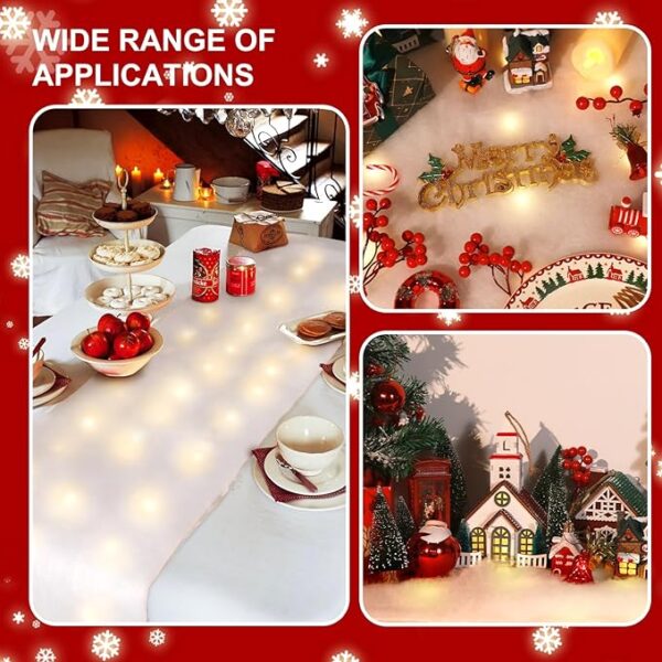 1 Set LED Christmas Fake Snow Blanket Roll with Lights 2