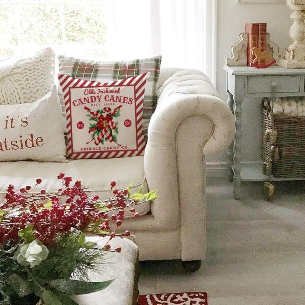 Vintage Christmas Pillow Covers 18x18 Set of 4 2