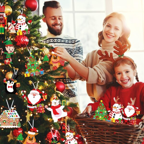 50 Pcs Christmas Crafts Kits for Kids Christmas Arts and Crafts DIY Christmas Ornament Kit 2