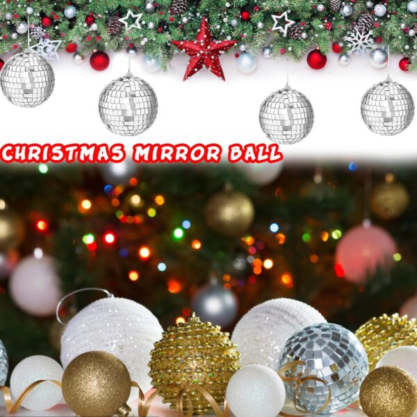 30 PCS Mirror Disco Balls,2 Inch Silver Reflective Mirror Ball 2