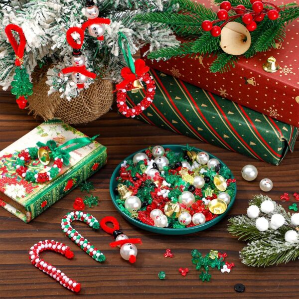 120 Sets Christmas Crafts, 30 Snowmen, 30 Christmas Trees, 30 Wreaths, 30 Candy Canes 2