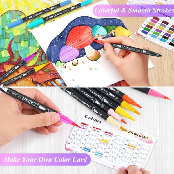 34 Double Tip Brush Pens Art Markers, Aesthetic Cute Preppy Stuff 2