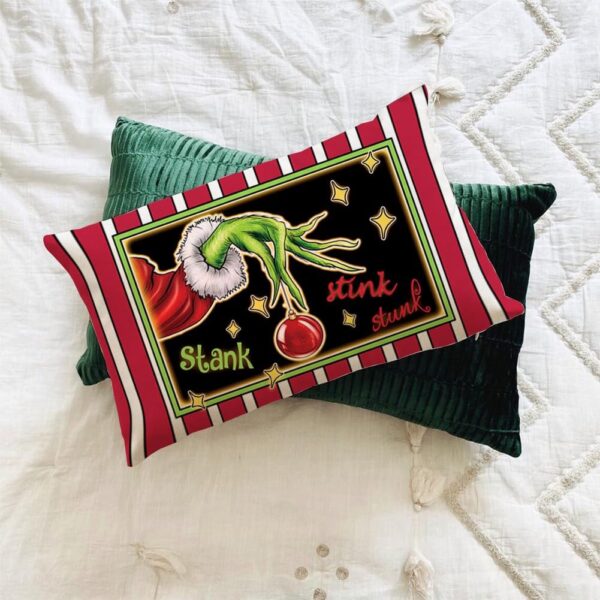 Christmas Lumbar Pillow Covers 12x20 Set of 2 Green 12 x 20 2