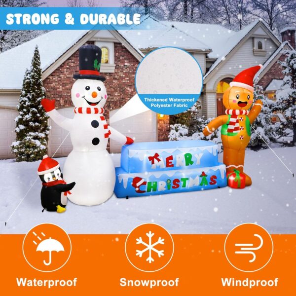 10 FT Inflatable Snowman Christmas Inflatables Outdoor Decorations 2