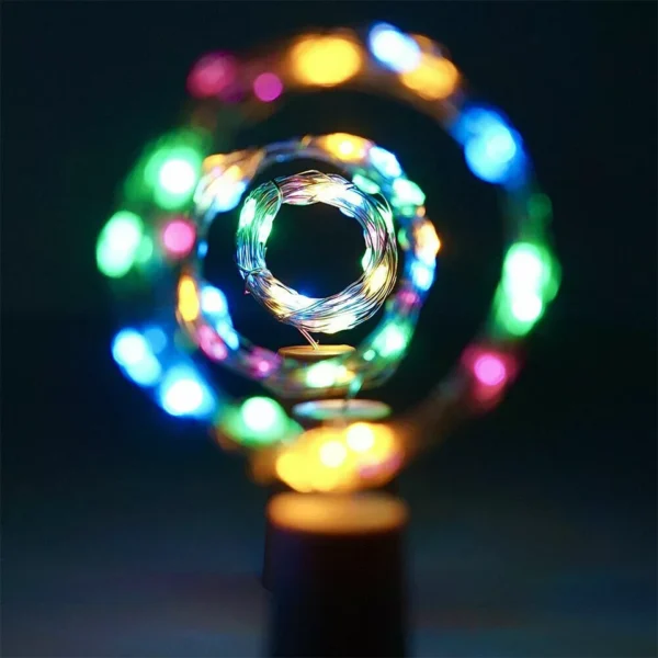 10 Pack Wine Bottle Fairy String Lights 20 LED Battery Cork For Party Wedding 2M 2