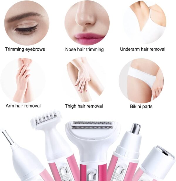 Electric Razor for Women Removal for Body Nose Hair Trimmer Face Shavers Eyebrow Legs Armpit 3