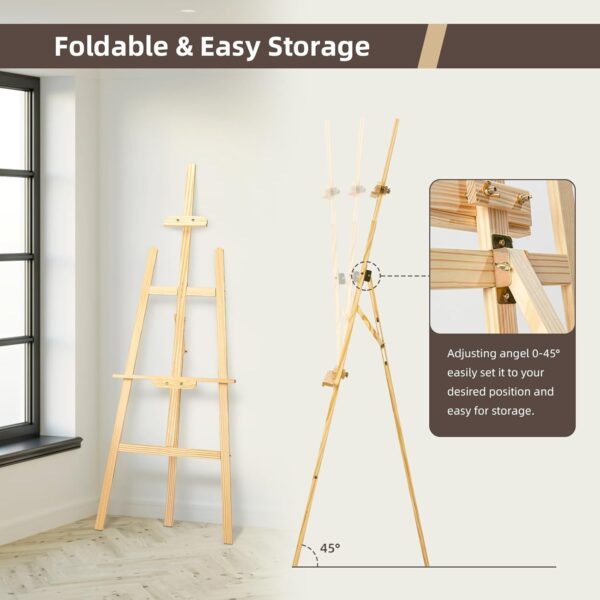 djustable Wooden Painting Easel, Art Easel Stand Hold up to 48'' 3