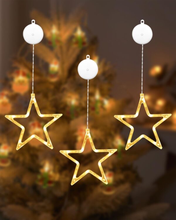 LED Stars Christmas Lights, 3 Pack LED Christmas Window Lights 1