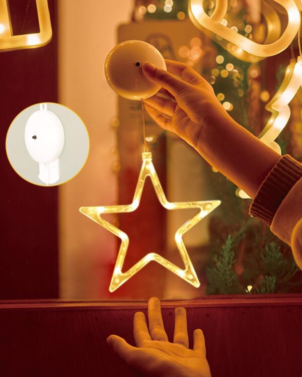LED Stars Christmas Lights, 3 Pack LED Christmas Window Lights 3
