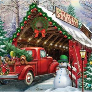 Christmas Diamond Painting Kits for Adults, Truck 5D DIY Diamond Art Kits