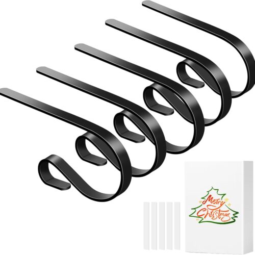 61jSqvfG48L._AC_SL1500_ Christmas Stocking Holders with Scratch Protection for Fireplace Mantle, 5 Pack