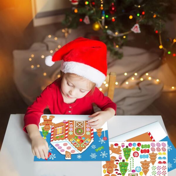 32PCS Make-a-Gingerbread House Stickers for Kids - Christmas Party 2
