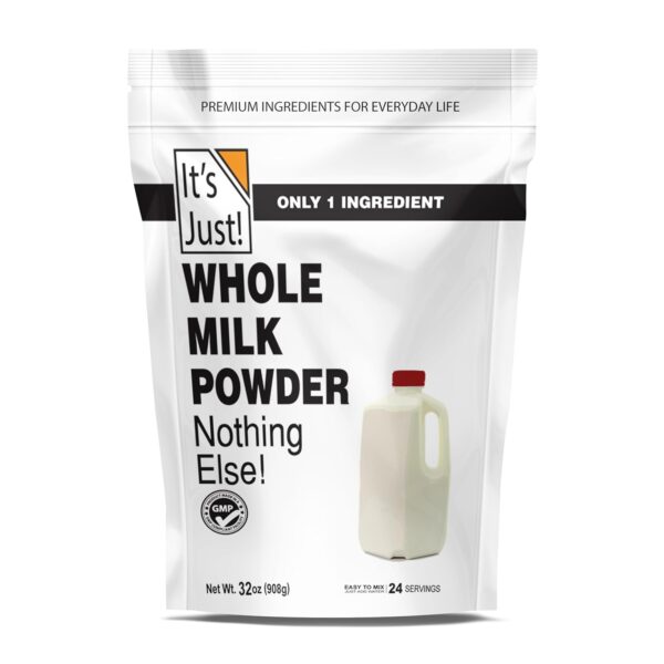Powdered Whole Milk, Shelf Stable, Just Add Water, Makes Over 6 Gallons Milk, 2 Pound Milk Powder 1