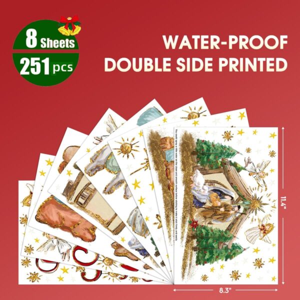 251 PCS Christmas Window Cling Sticker 4