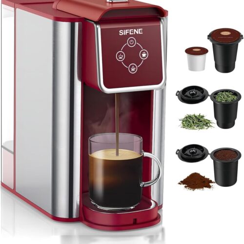 Single Serve Coffee Machine, 3-in-1 Pod Coffee Maker for K-Pod Capsule