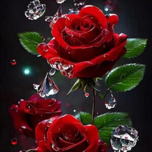Rose Diamond Painting Kit for Adults Beginner,5D Diamond Art Dots Kit for Adults