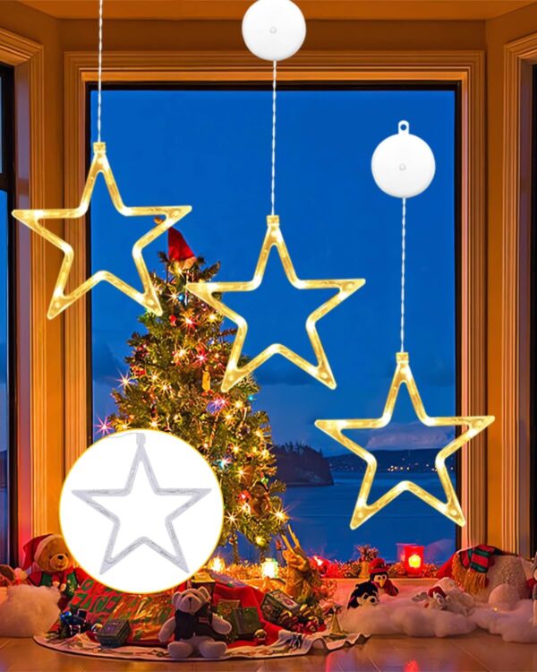 LED Stars Christmas Lights, 3 Pack LED Christmas Window Lights 4