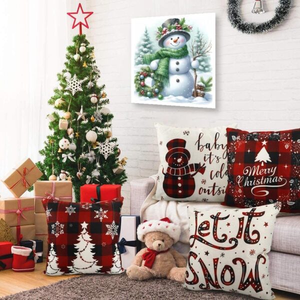 Christmas Diamond Art Painting Kits for Adults,Snowman Diamond Painting Kits 3