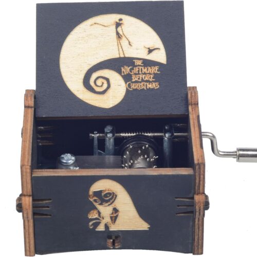 71WijM9kkvL._AC_SL1500_ Christmas Nightmare Music Box Engraved Wooden Musical Box Gifts for Her Him Halloween Birthday Christmas Valentine's Day