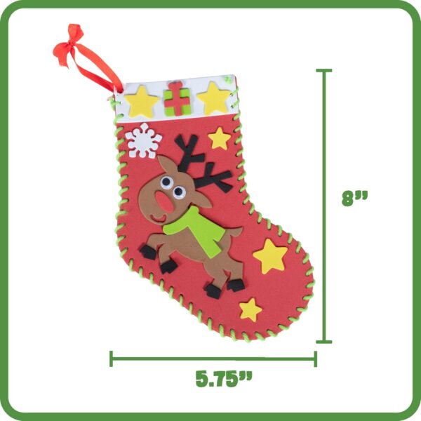 Christmas Crafts - Create Your Own Christmas Stockings - Foam - Set of 4 4