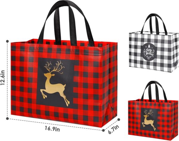 8 Pack Extra Large Christmas Gift Bags, Reusable Tote Bags with Handle 2