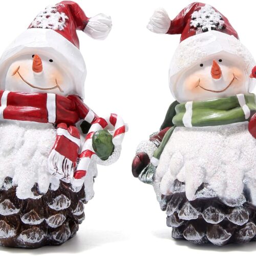 71gJ-WkCdoL._AC_SL1500_ Christmas Snowman Decorations Indoor Home Decor Christmas Snowman Figurines