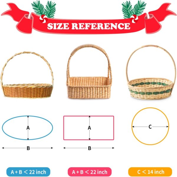 Christmas Cellophane Gift Bags 10pcs Large Holiday Gift Wrap 5