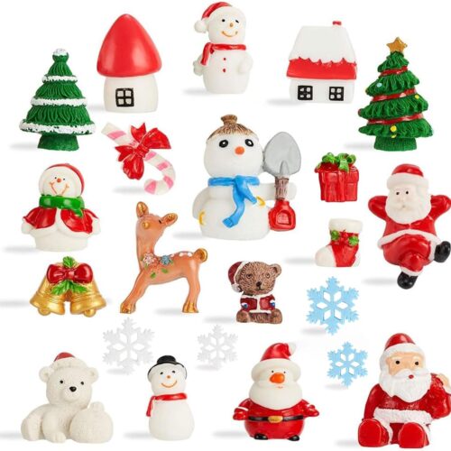 71oyOR1wbxL._AC_SL1500_ 38PCS Christmas Miniature Figurines Ornament Kit